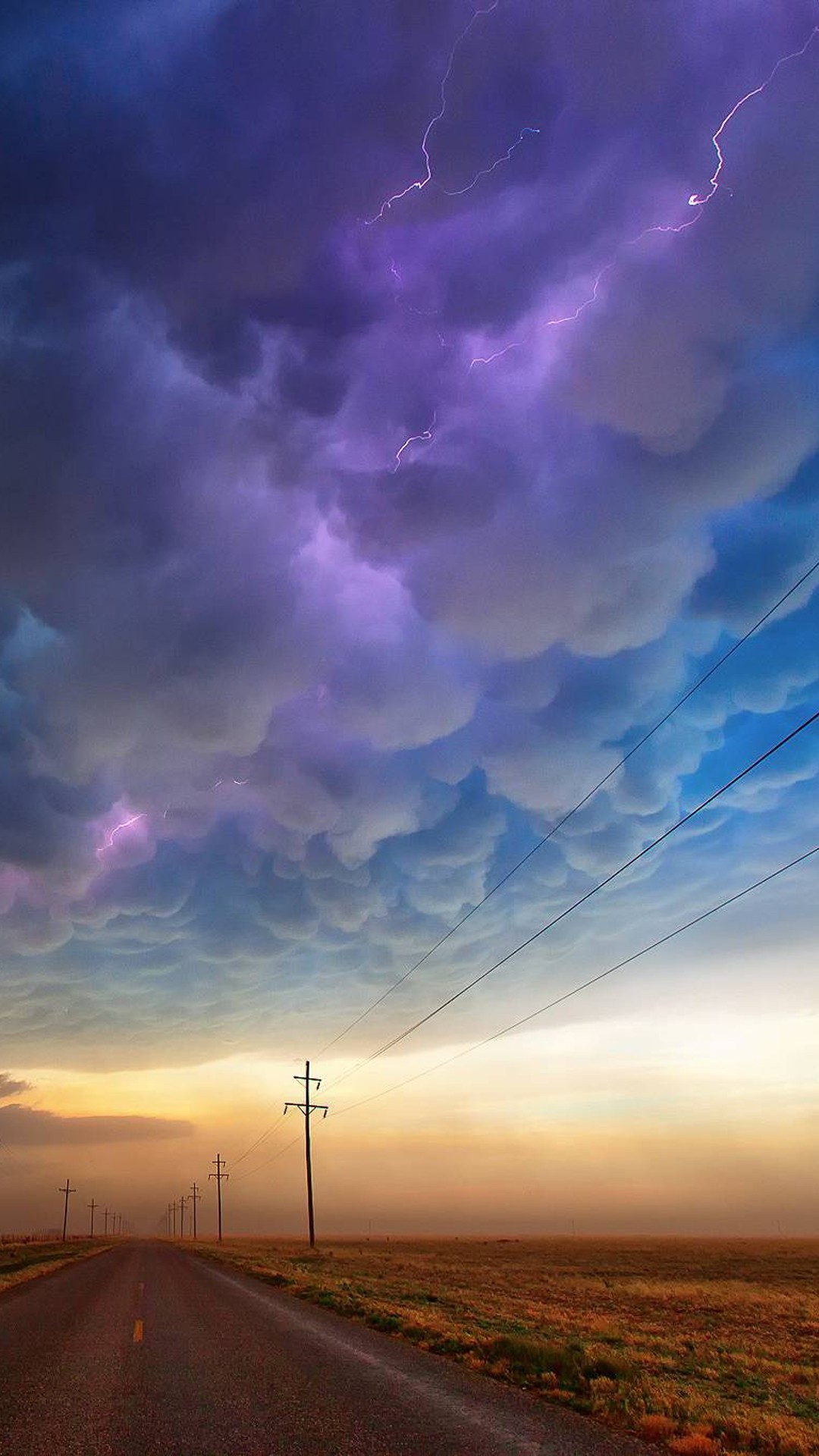 clouds, Road, Lightning Wallpapers HD / Desktop and Mobile Backgrounds