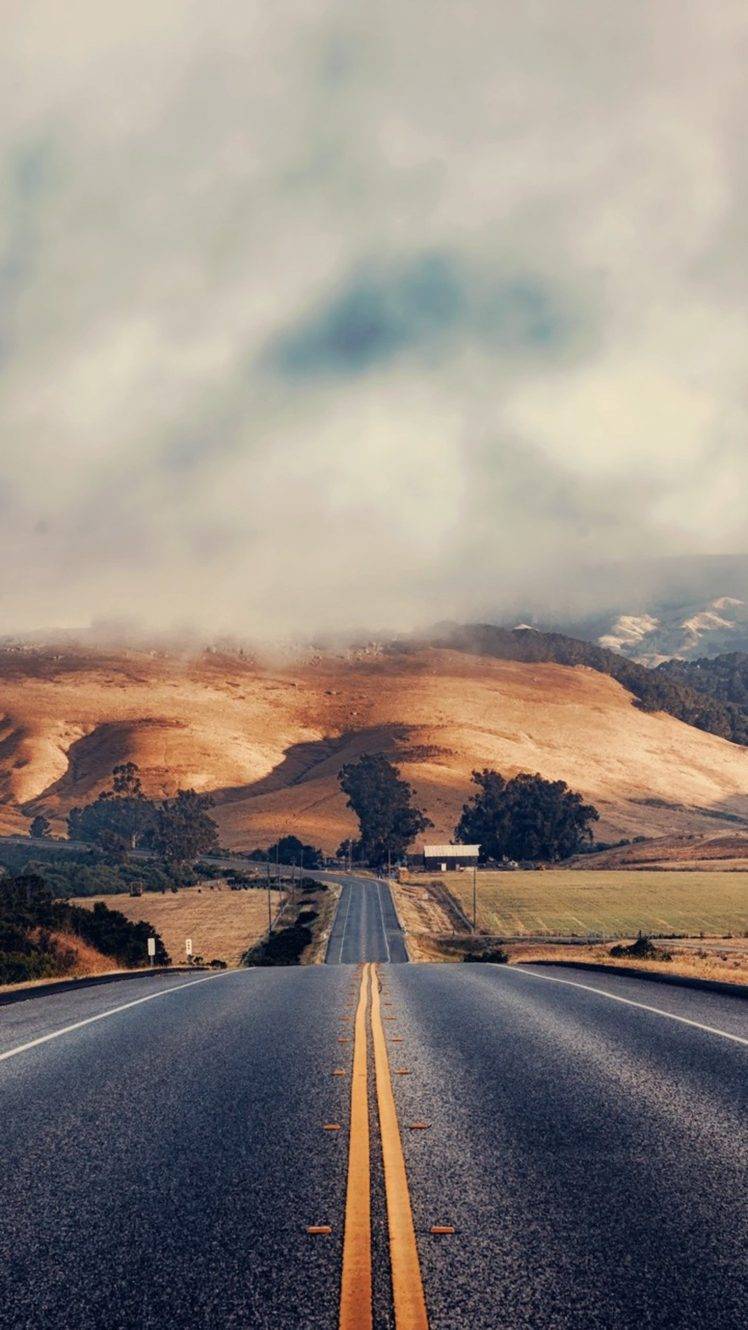 road, Clouds, Hill, Field HD Wallpaper Desktop Background