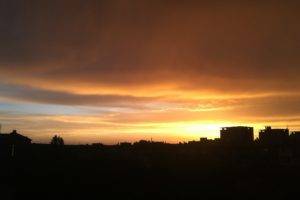 Bulgaria, Plovdiv, Sunset, Clouds, City, Orange