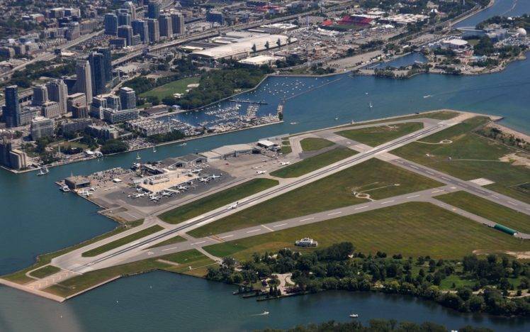 city, Airport, Aircraft, Toronto, Toronto Island Airport, Island HD Wallpaper Desktop Background