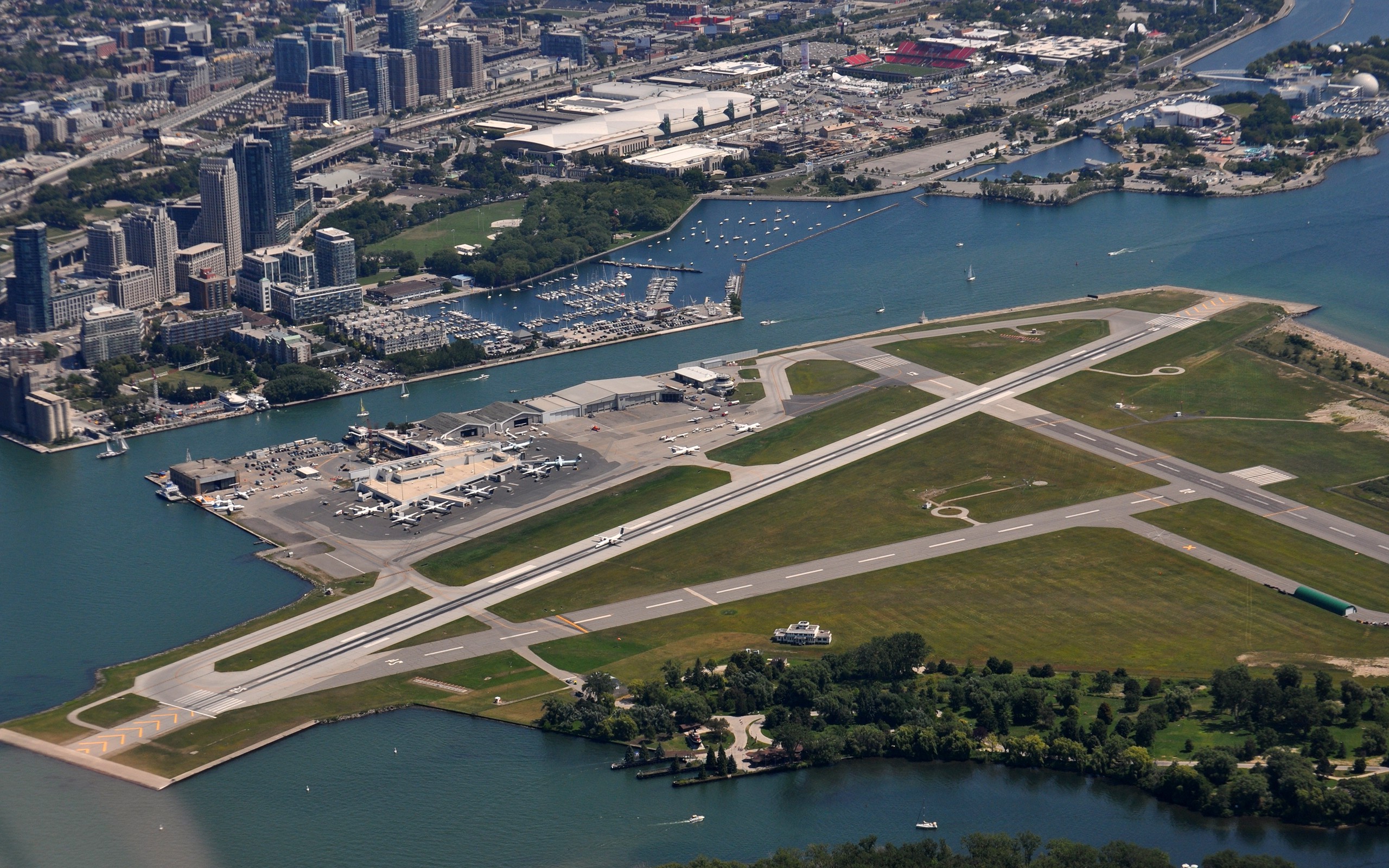 city, Airport, Aircraft, Toronto, Toronto Island Airport, Island Wallpaper