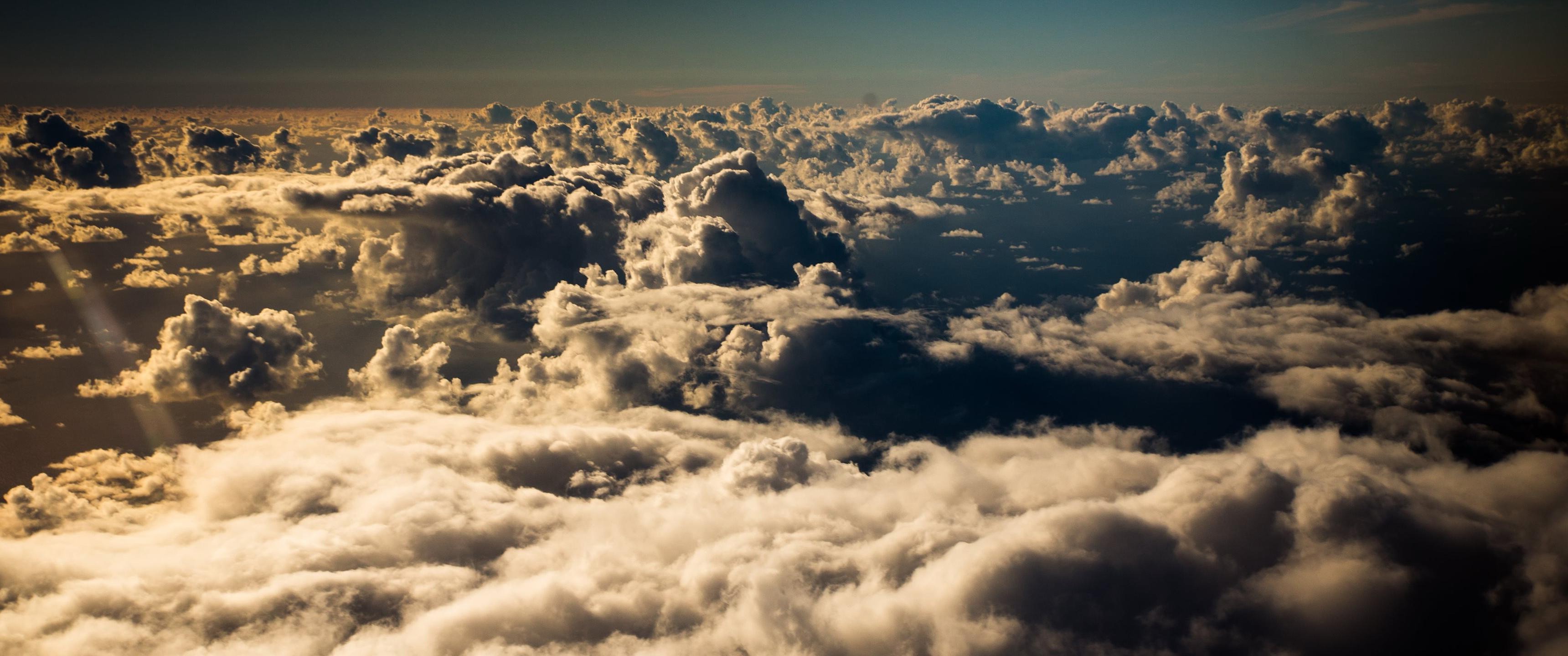 clouds, Aerial view Wallpaper