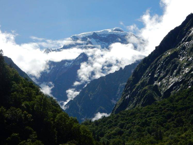 Himalayas, India, Valley, Clouds HD Wallpaper Desktop Background