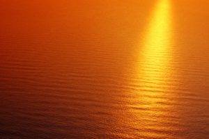 sea, Sunset, Red, Yellow, Orange, Waves