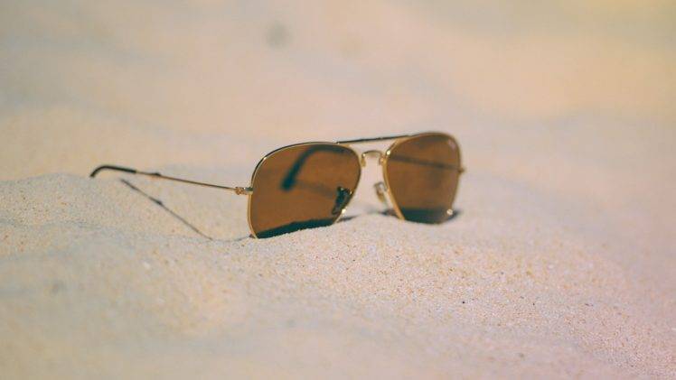 sand, Glasses, Beach HD Wallpaper Desktop Background