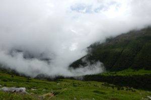 clouds, Valley, Himalayas