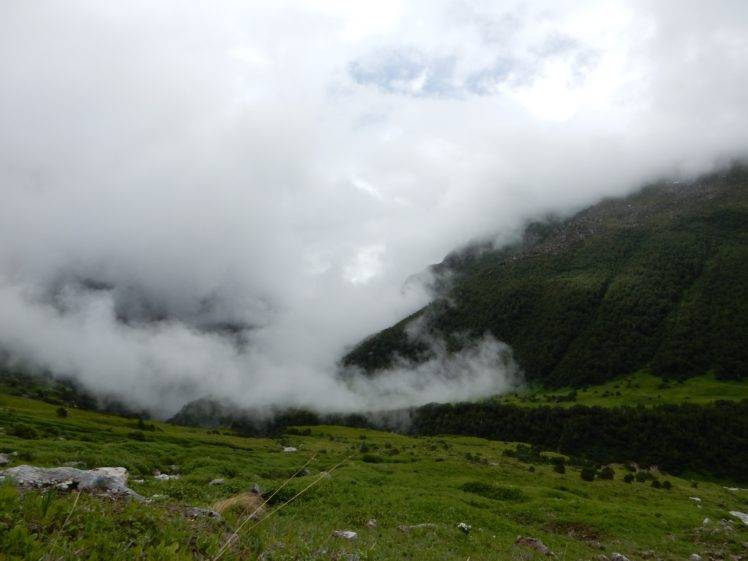 clouds, Valley, Himalayas HD Wallpaper Desktop Background
