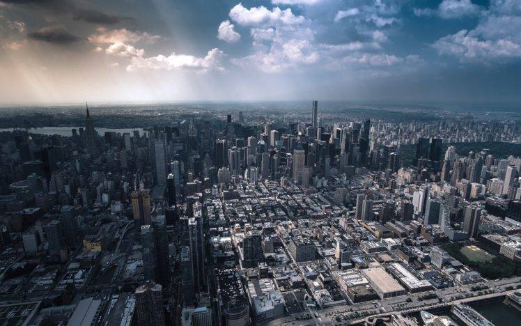 city, Cityscape, New York City, Skyscraper, Building, Clouds HD Wallpaper Desktop Background