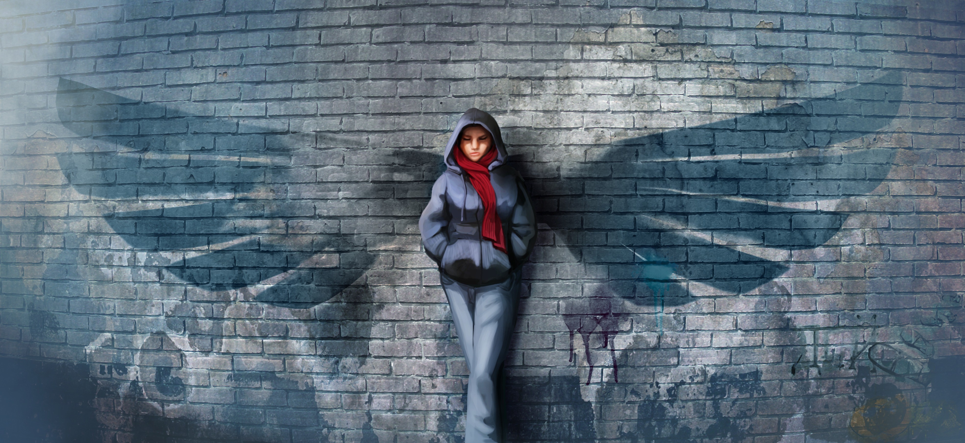 artwork, Graffiti, Wings Wallpaper