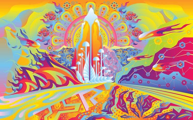 psychedelic, Digital art HD Wallpaper Desktop Background