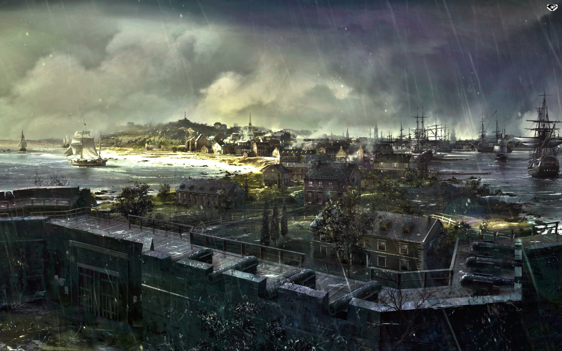 Assassins Creed III, Digital art Wallpaper