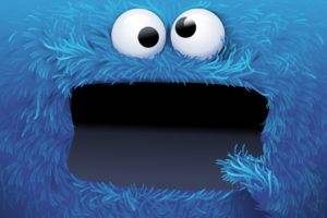 eyes, Cookie Monster, Face, Blue, Artwork
