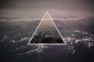 triangle, Geometry, Photo manipulation, Mountains, Abstract