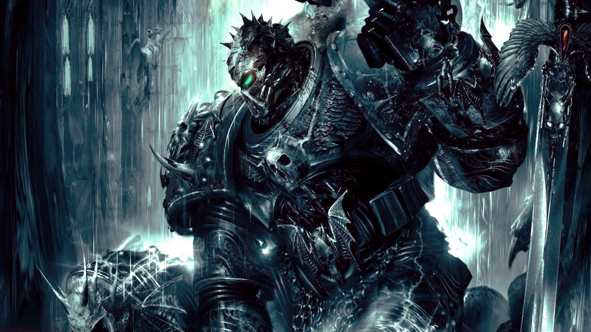 Chaos Space Marine, Warhammer 40, 000, Dawn of War 2, Soul Hunter, Creature, Chaos Wallpaper