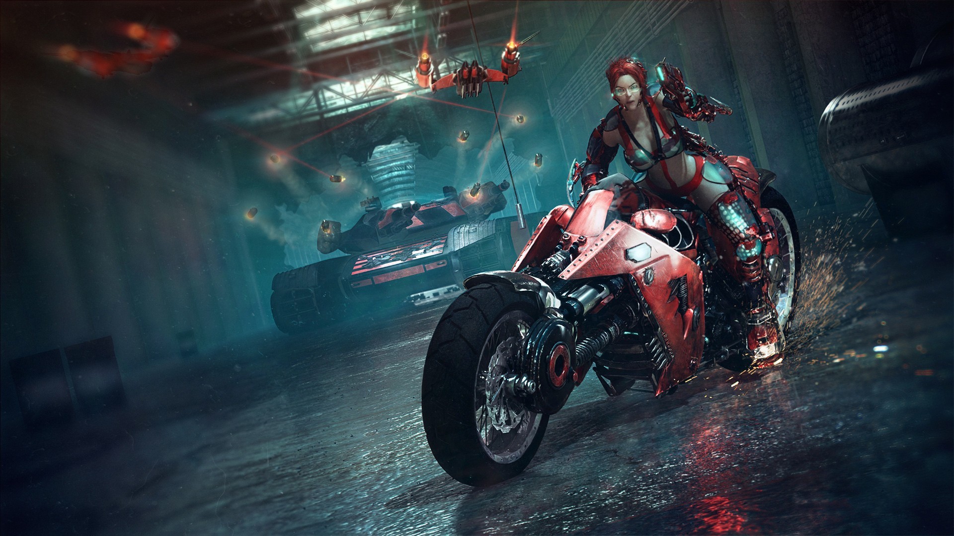 artwork, Cyberpunk Wallpaper