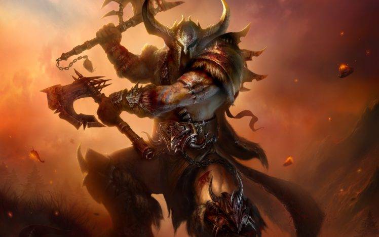 Diablo III, Helmet, Barbarian HD Wallpaper Desktop Background