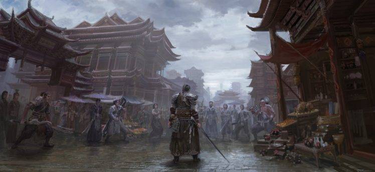 artwork, Kung fu, Sword, Dynasty Warriors HD Wallpaper Desktop Background