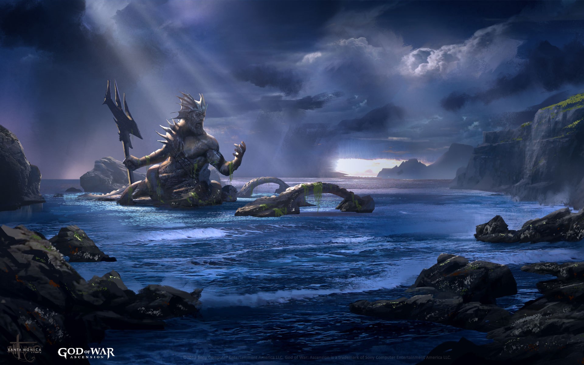 mythology, Poseidon, God of War Wallpaper