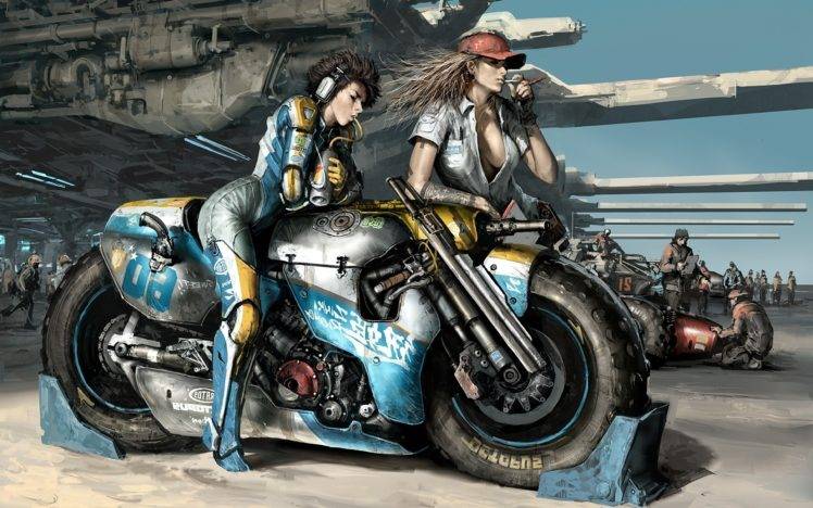 artwork, Motorcycle HD Wallpaper Desktop Background