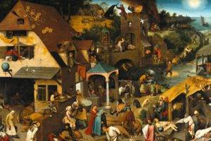 artwork, Painting, Pieter Bruegel, Classic art, Peasants, Villages