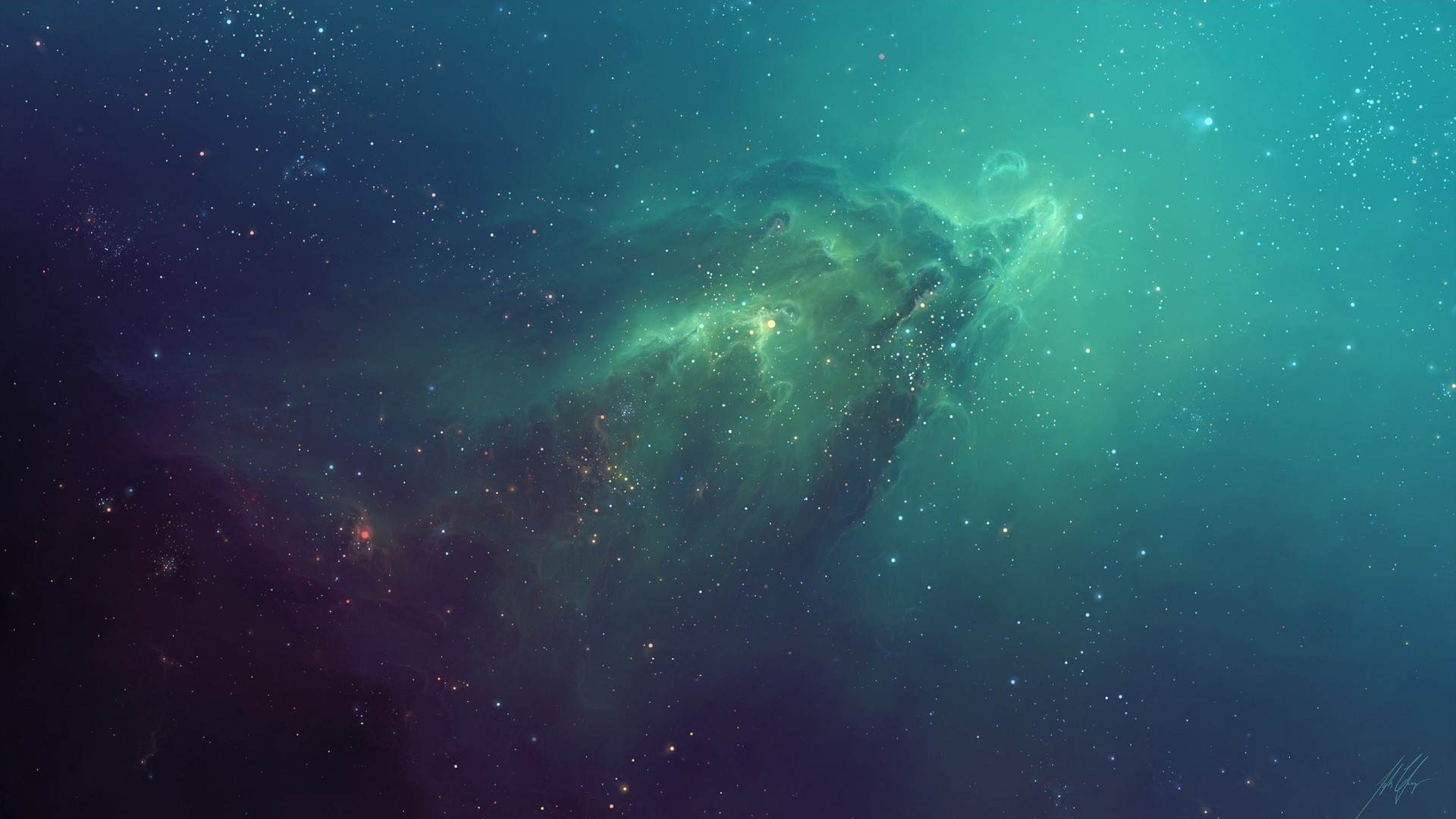 digital art, Space, Nebula, Stars Wallpaper