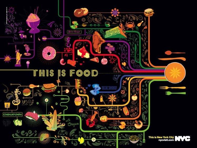food, Digital art, New York City HD Wallpaper Desktop Background