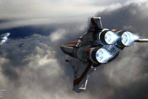 Battlestar Galactica, Spaceship, Digital art