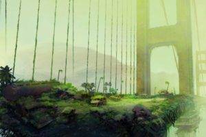 artwork, Apocalyptic, Bridge
