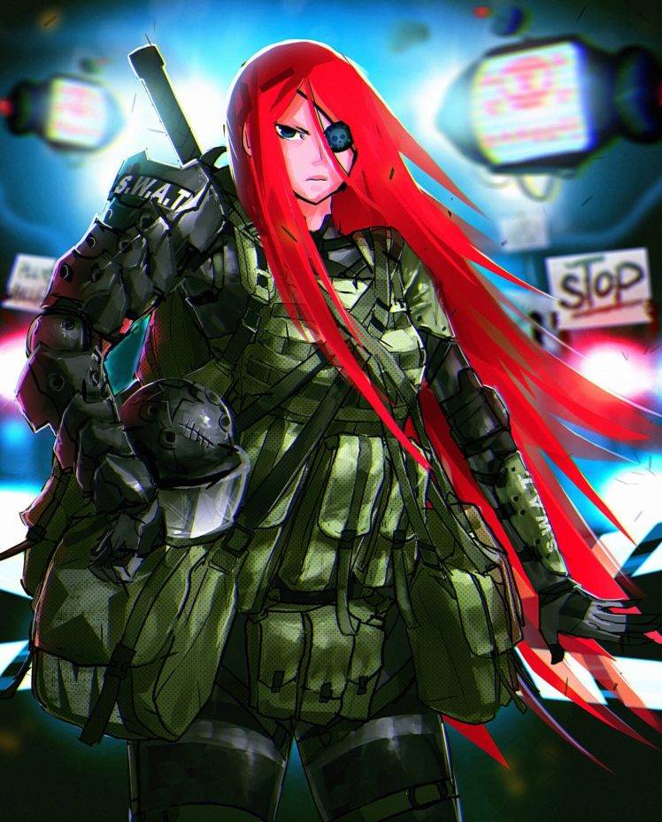 Rives Alexis, Redhead, Soldier, Digital art HD Wallpaper Desktop Background