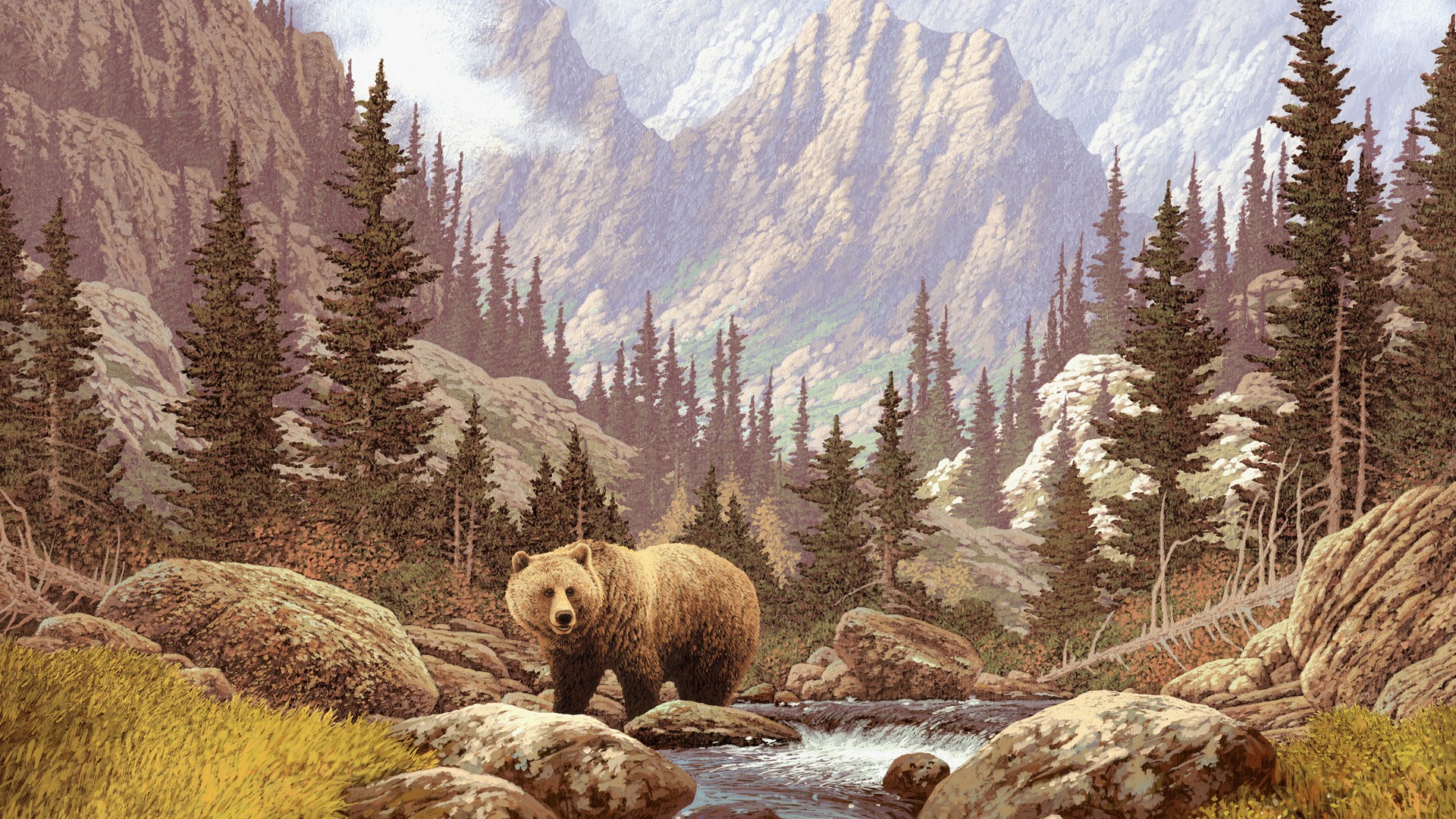 artwork, Bears Wallpaper