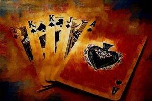 playing cards, Brown, Digital art