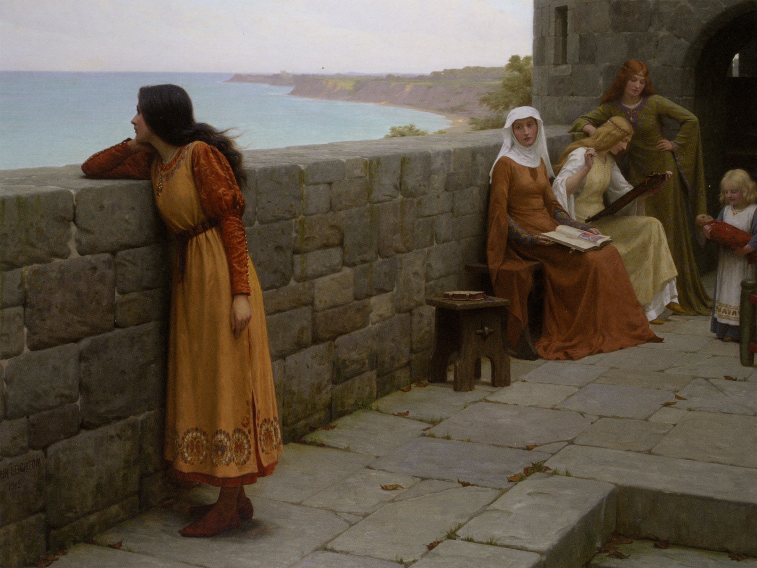 artwork, Medieval, Edmund Blair Leighton Wallpaper