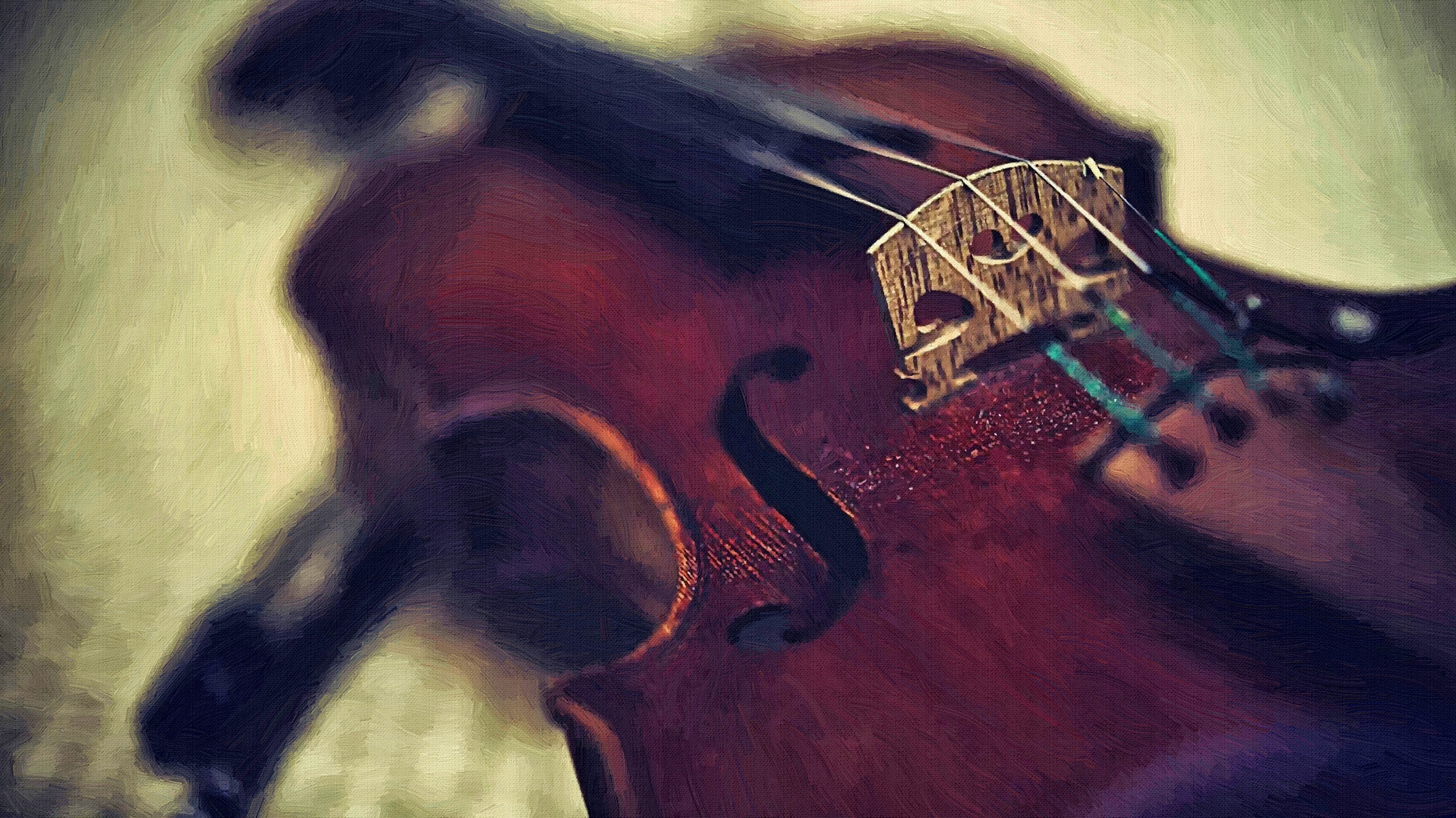 violin, Macro, Artwork Wallpaper