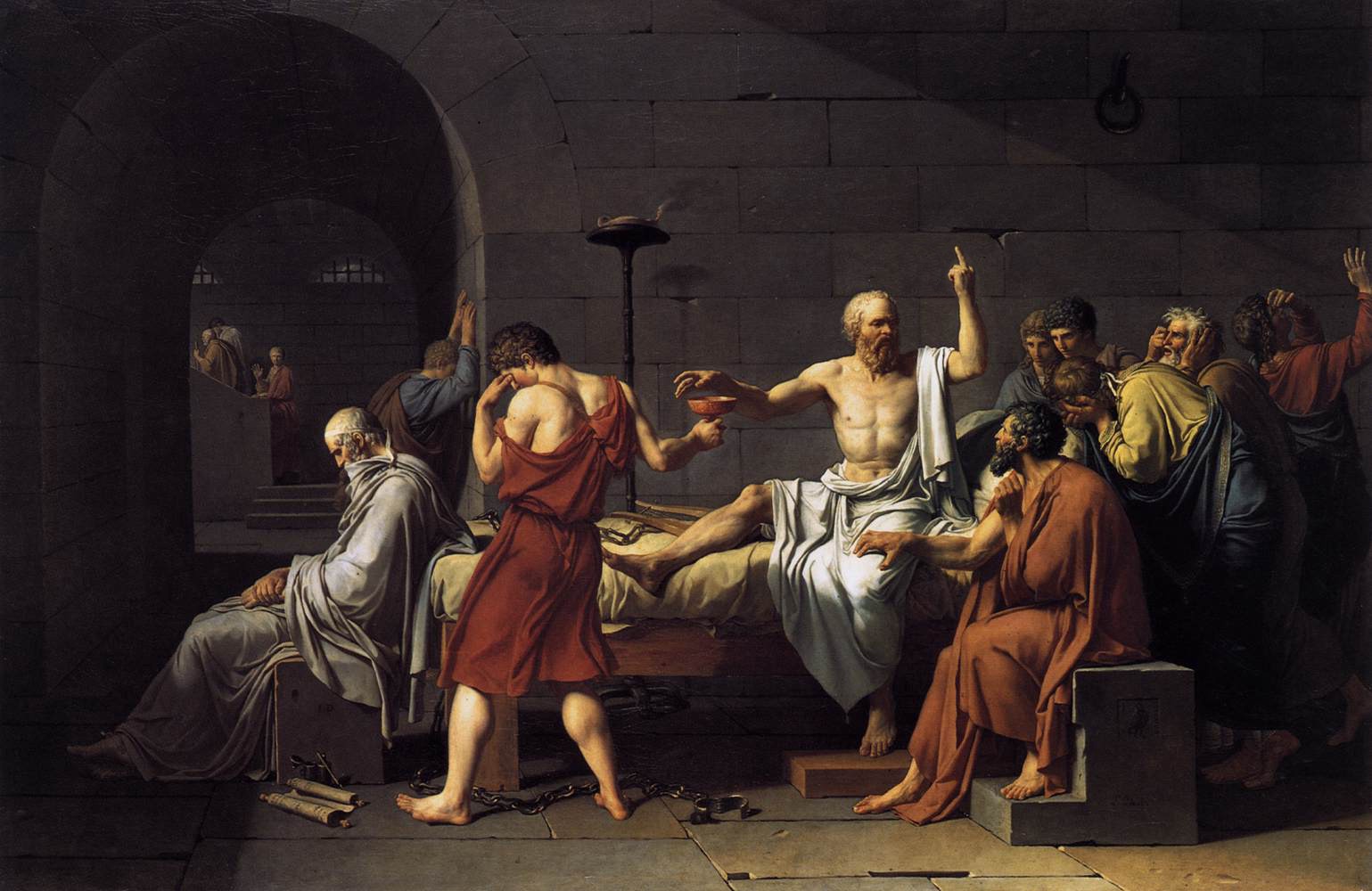 philosophy, Artwork, Painting, Jacques Louis David, Greek philosophers, Classic art, Socrates Wallpaper