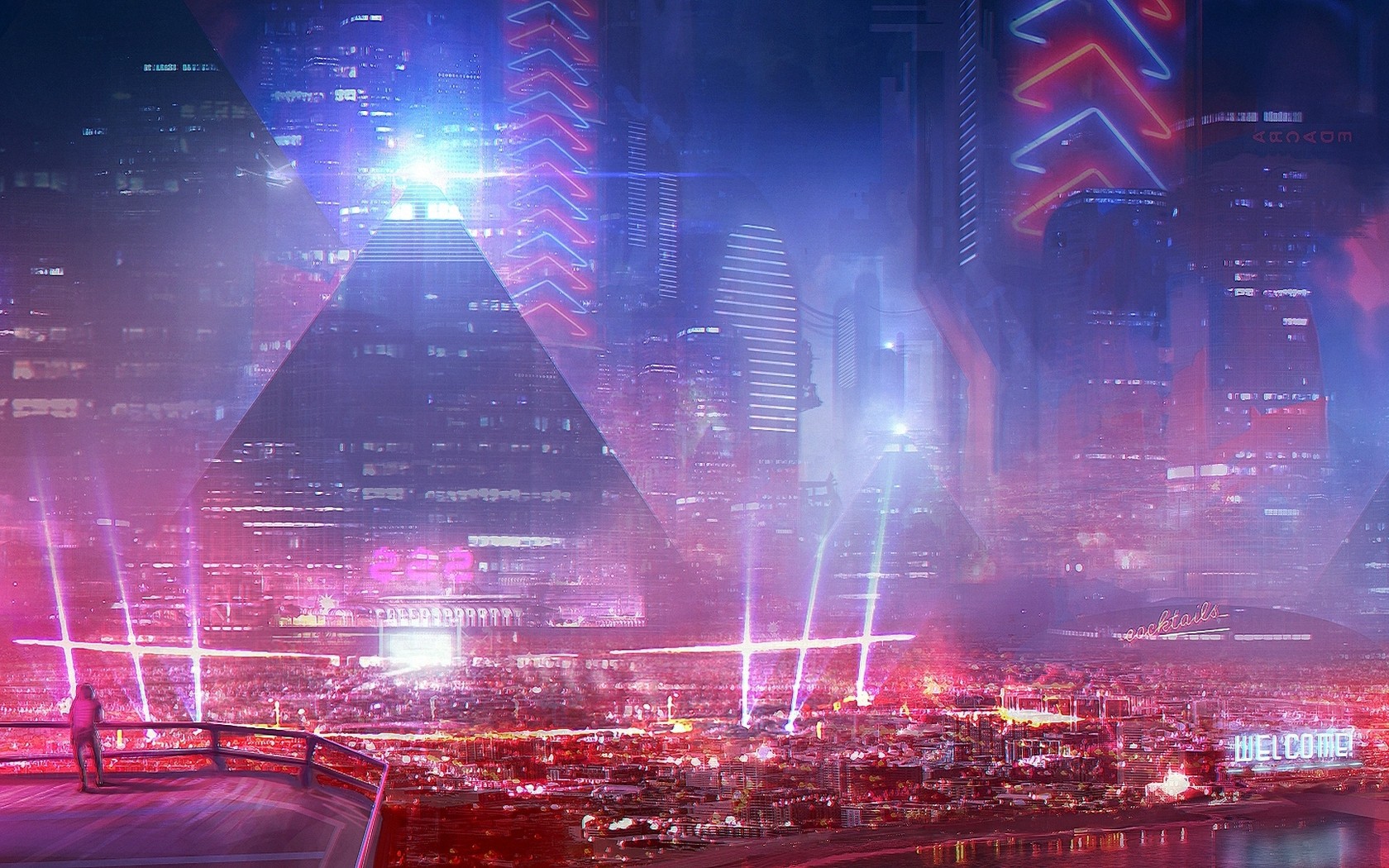 cityscape, Digital art, Futuristic, Science fiction Wallpaper