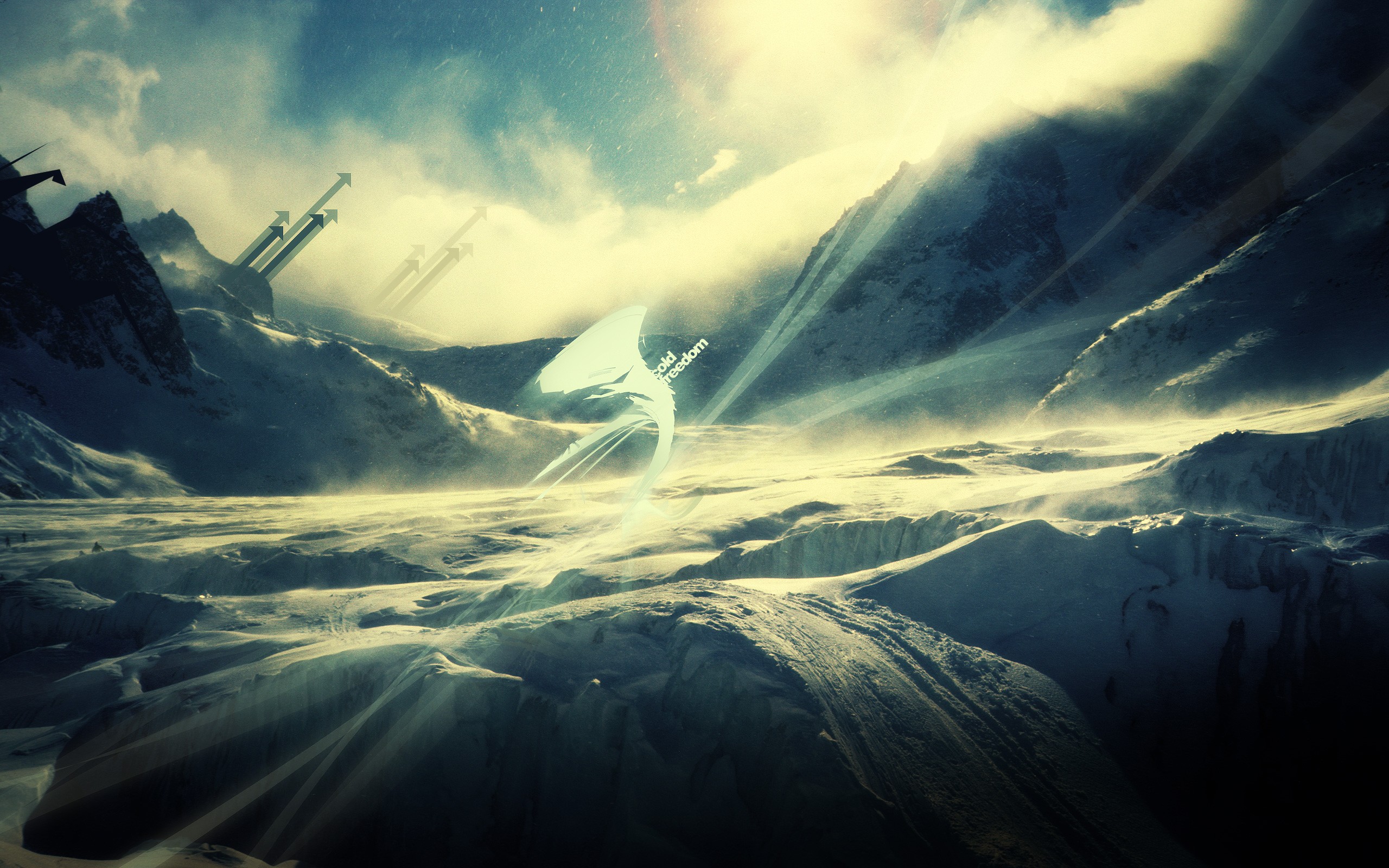 digital art, Arrows (artwork), Landscape Wallpaper