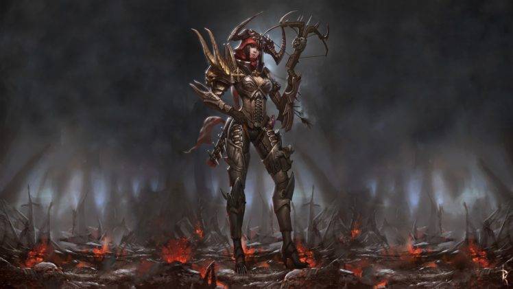 Diablo III, Demon Hunter HD Wallpaper Desktop Background