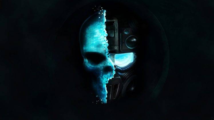 artwork, Skull, Tom Clancys Ghost Recon: Advanced Warfighter HD Wallpaper Desktop Background