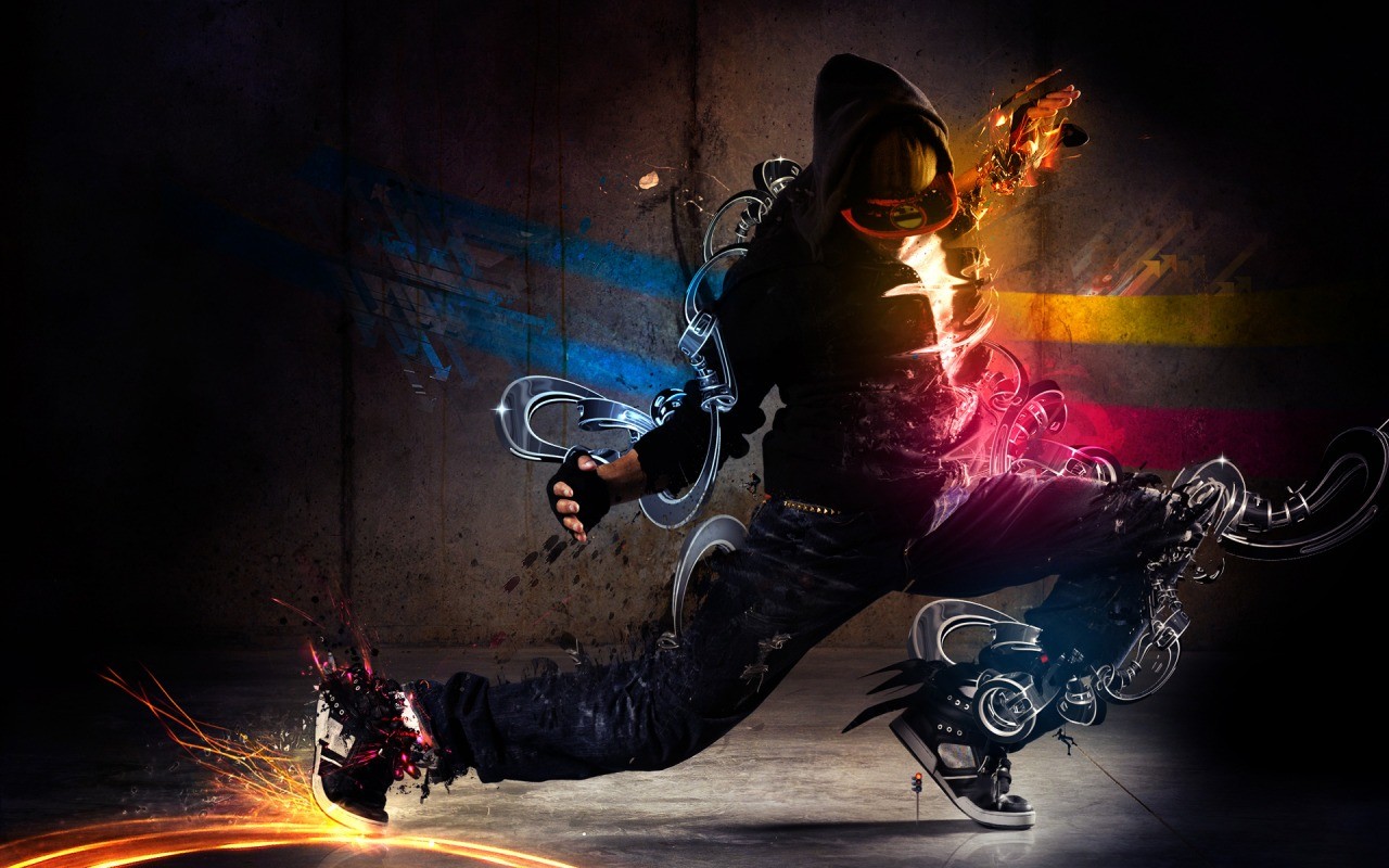 breakdance, Street, Digital art Wallpaper