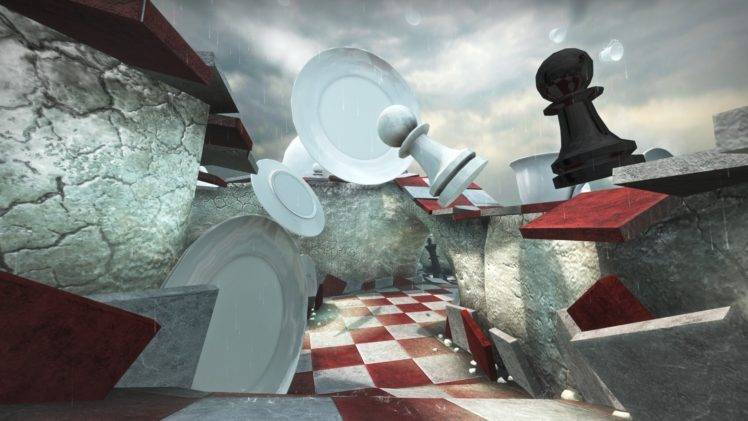 chess, Render, Digital art, CGI HD Wallpaper Desktop Background