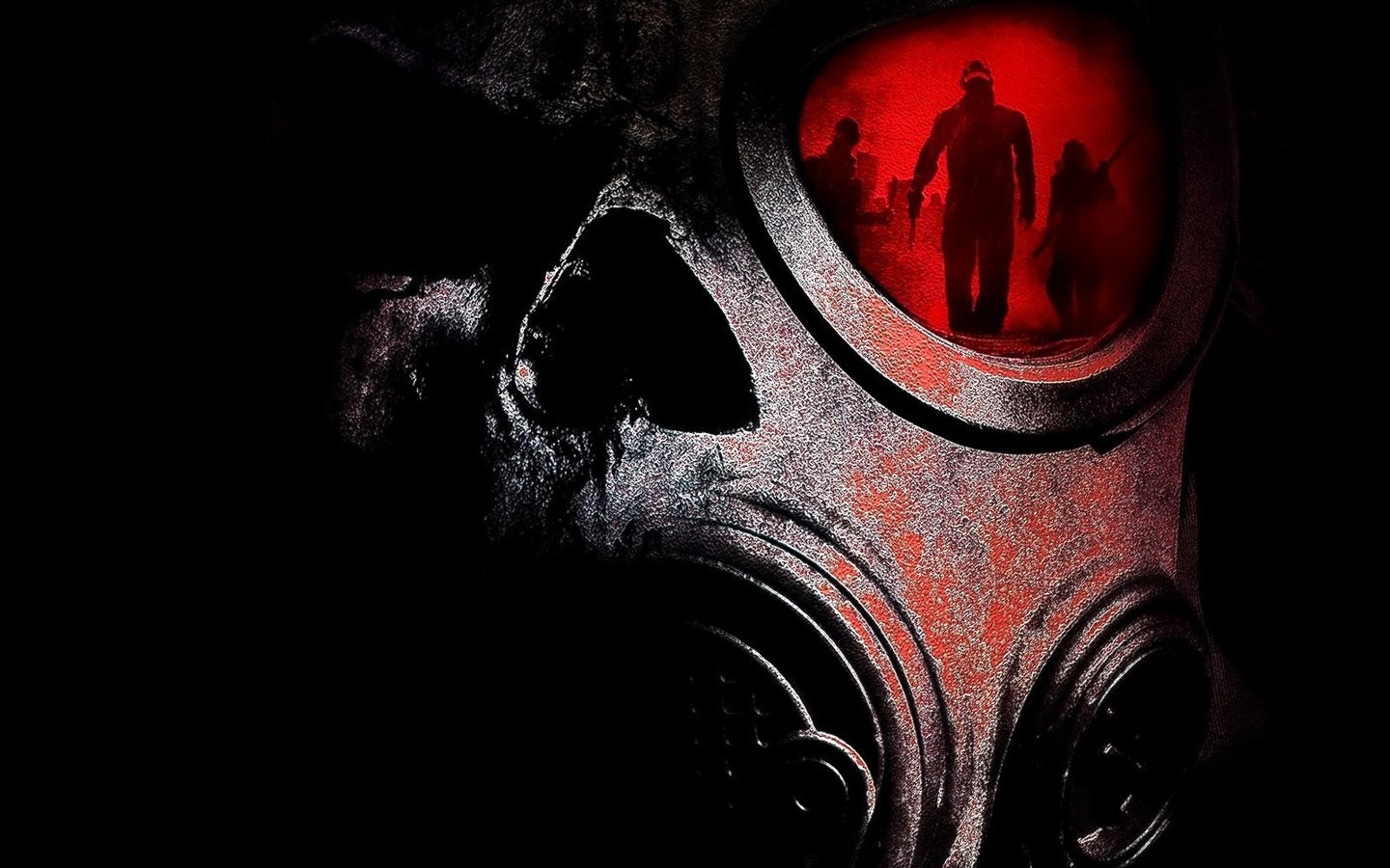 gas masks, Skull, Apocalyptic, Digital art Wallpaper