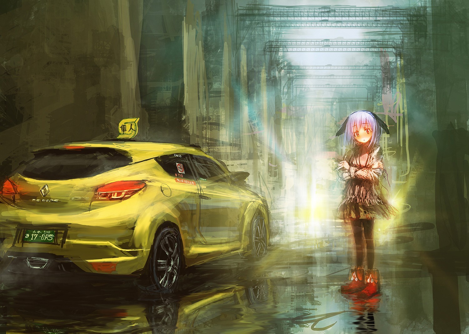 anime, Taxi, Artwork Wallpaper