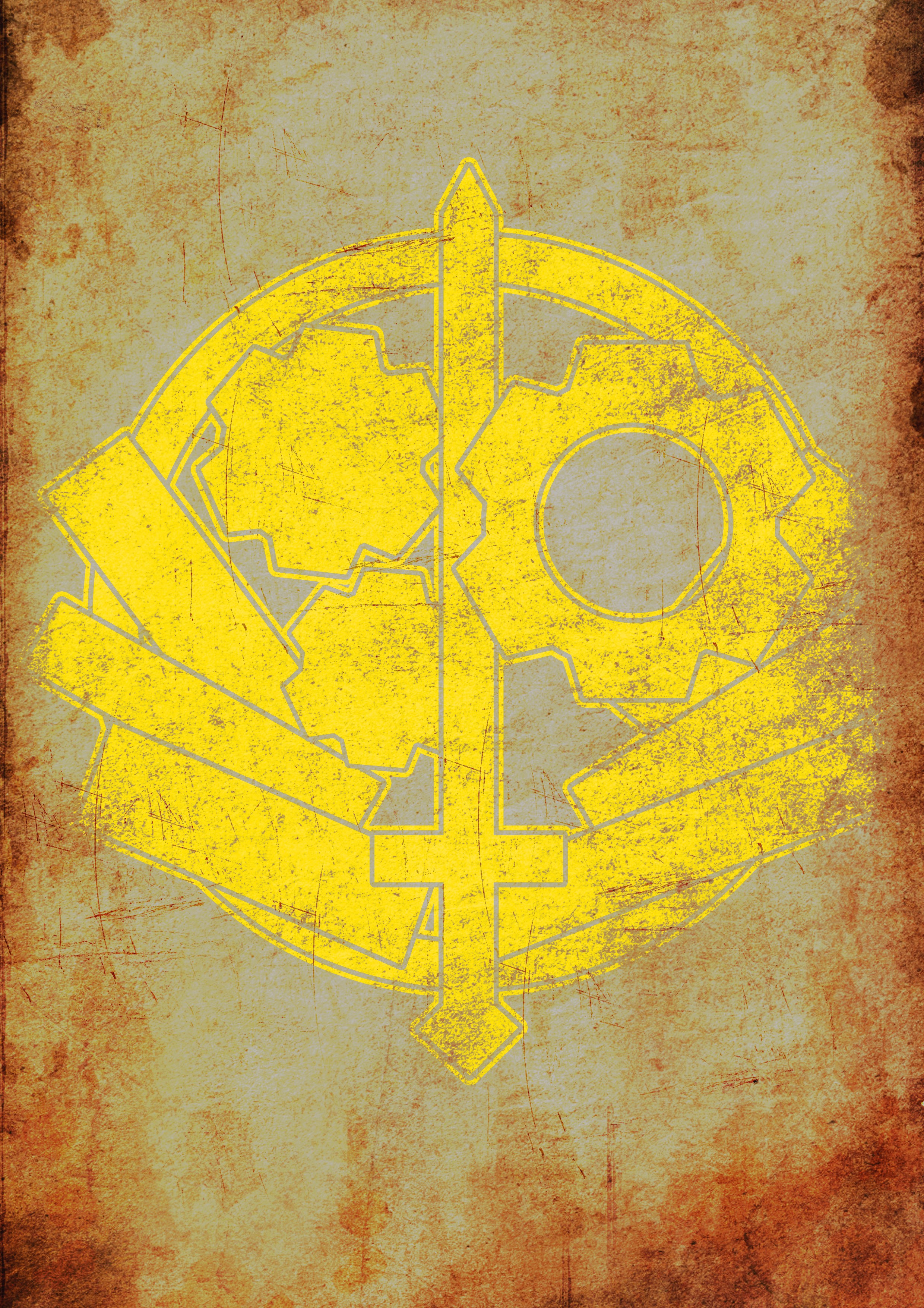 Fallout, Fan art, Brotherhood of Steel, Grunge Wallpaper