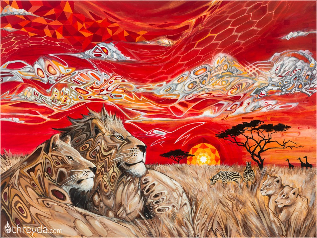 abstract, Lion, Africa, Artwork, Animals Wallpaper