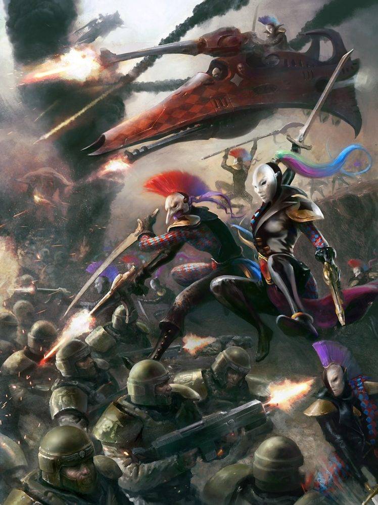 Warhammer 40, 000, Imperial guard, Eldar HD Wallpaper Desktop Background