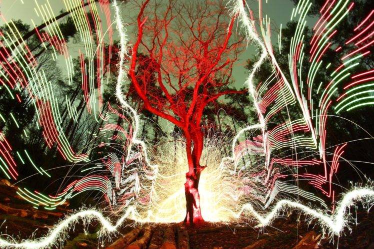 digital art, Shapes, Trees HD Wallpaper Desktop Background