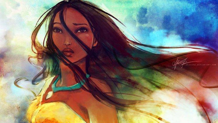 Pocahontas, Disney, Alicexz, Artwork HD Wallpaper Desktop Background