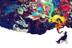 astronaut, Abstract, Surreal, Digital art, Smoking, LSD