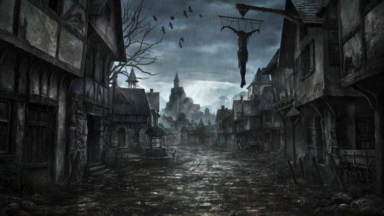 rain town crow bloodborne diablo wallpapers hd desktop and mobile backgrounds rain town crow bloodborne diablo