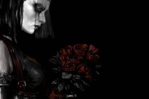 fantasy girl, Rose, Artwork, Flowers